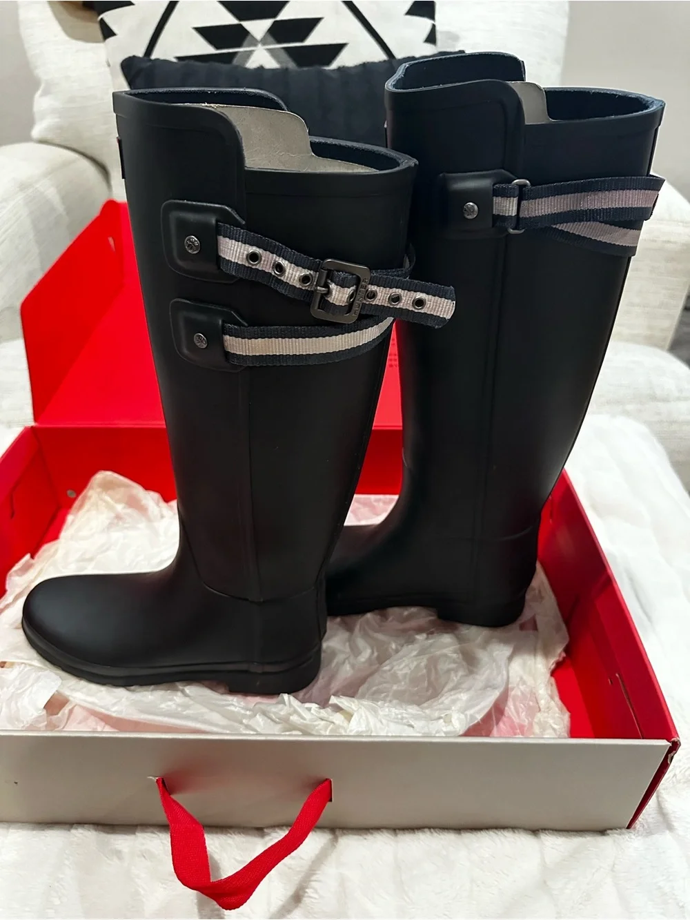 Hunter Tall Matte Black Women's Rain Boots